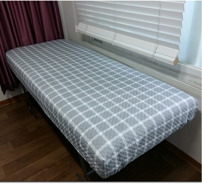 병원침대시트 한의원침대커버 - 베이직네모 그레이 B003 (폴리100%) / 맞춤제작 진료실 물리치료실 수액실 용