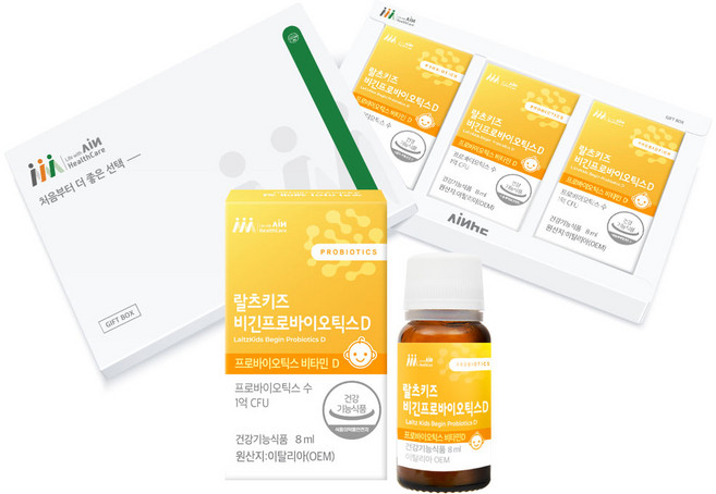 랄츠키즈 비긴프로바이오틱스D 액상 아기 유산균, 3개, 8ml