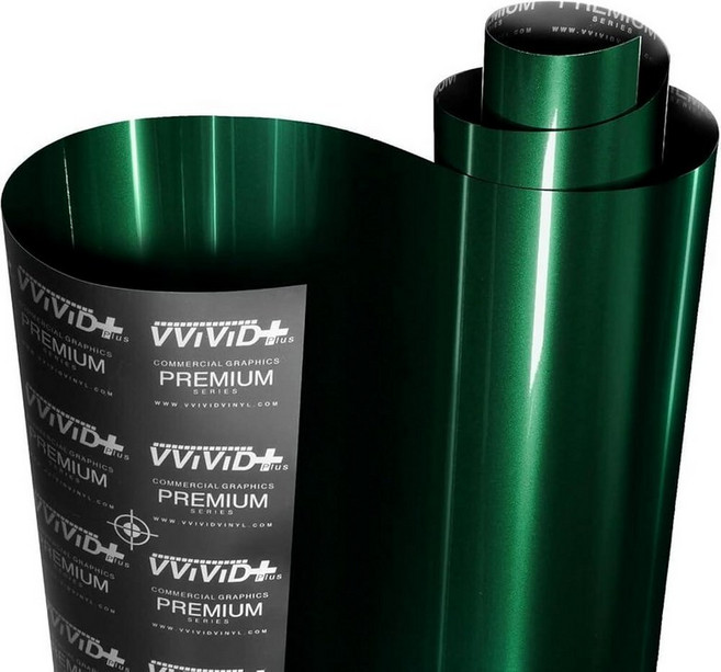 VViViD+ Ultra Gloss Metallic Emerald Green Vinyl Car Wrap Premium Paint Replacement Film Roll with, 1.5ft x 5ft