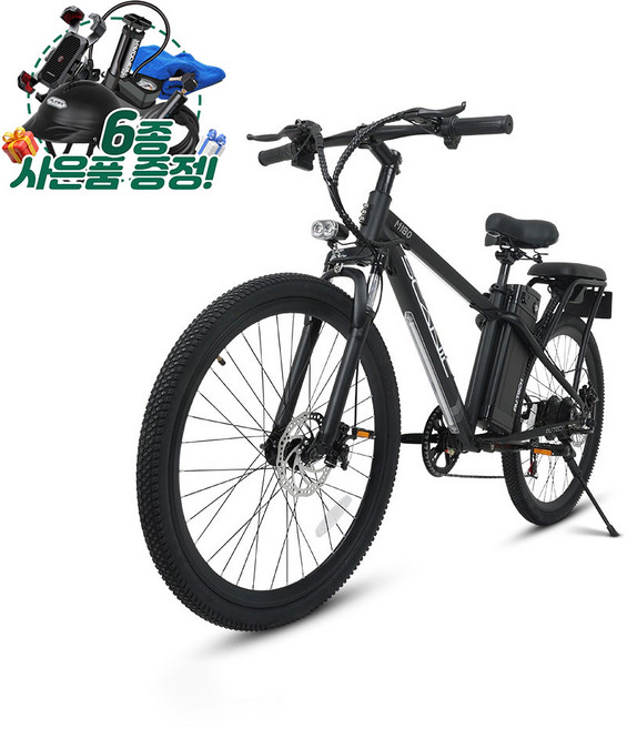 AU테크 스카닉 M180 36V 5Ah 10Ah 가벼운 배달용 산책용 전기전동자전거, 36V 10Ah, 블랙, 스틸