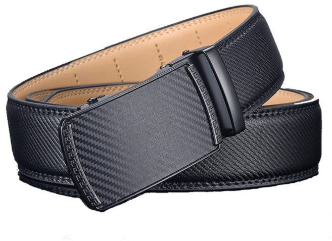 【AngelNaNa】3.5CM男士牛皮自動扣皮帶 時尚百搭細腰帶禮物 (SPA0018)