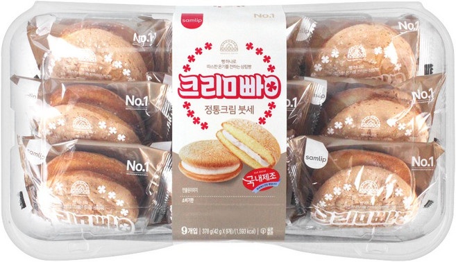 삼립 정통 크림 붓세, 378g, 2박스