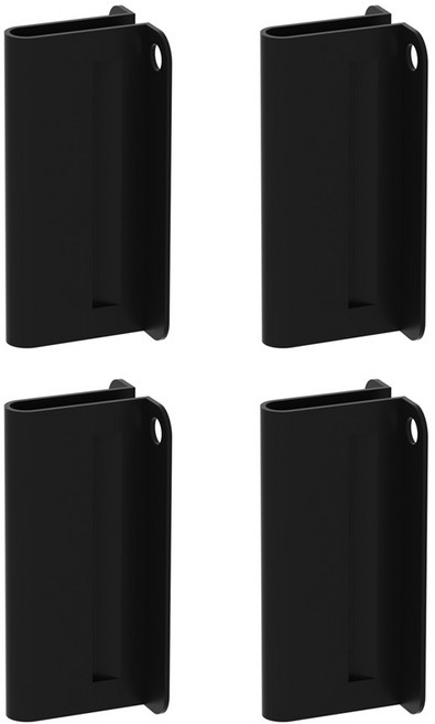 스피드랙 기둥고정클립 부속 4P세트, 블랙