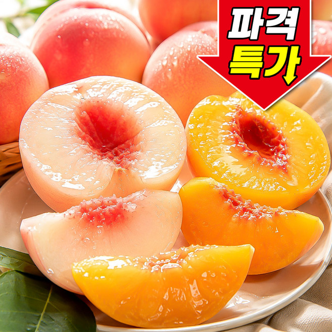 [꿀팜즈] 달콤꿀맛 초고당도 말랑이 복숭아, 1박스, 백도 4kg