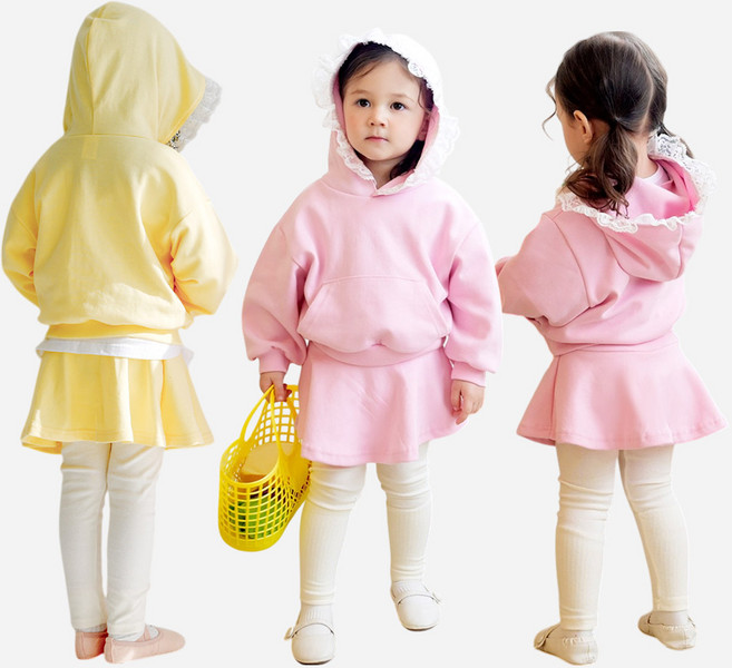 [12시전주문 오늘출발] 메르시보꾸 아동용 플로럴레이스셋 치마레깅스세트