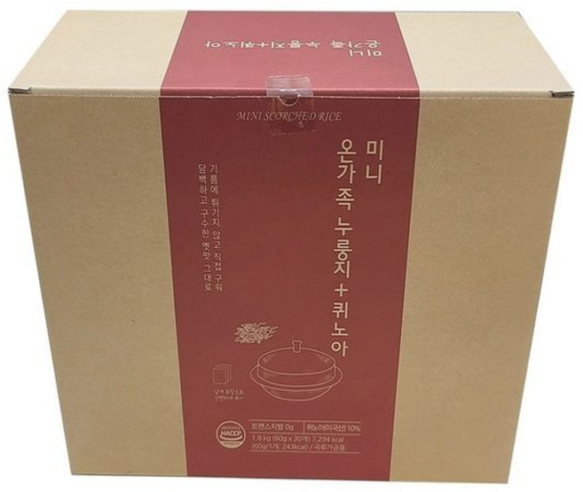 온가족 누룽지 + 퀴노아 미니 60g x 30 전통 간편식, 1개