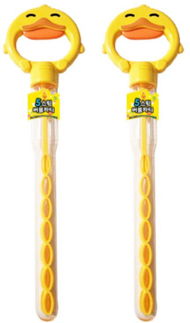 5스틱 버블파티 비눗방울 장난감 캠핑 소풍 야외 놀이 버블스틱, 2개, 오리