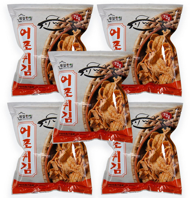 어포튀김 바삭바삭 어포튀각 꾸이꾸이 마른안주 맥주안주 빠삭이, 5개, 70g