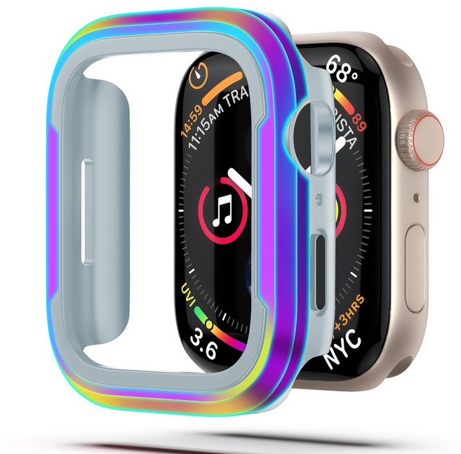 Apple Watch 保護框保護殼 防撞, 炫彩,42mm (S10/S11), 1個