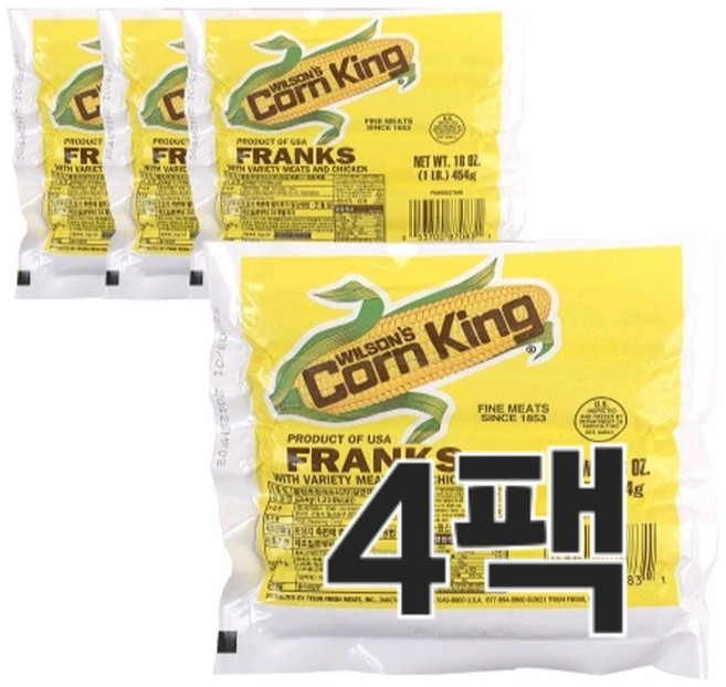 이팬트리 콘킹 소세지 고염 454g x 4개 [아이스박스 포함] / 부대찌개소세지 후랑크소세지 소시지