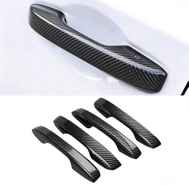FQMY 자동차 외부 도어 핸들 커버 트림 혼다 시빅 어코드 CR-V HR-V 2026 2025 2024 2023과 호환 가능 어큐라 인테그라 2023 액세서리와 - 탄소 섬, Carbon Fiber