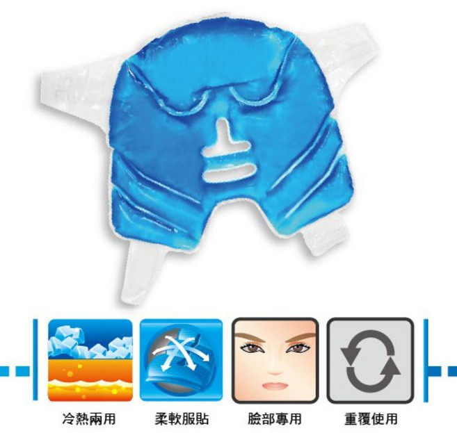 R&R 冰熱兩用凝膠眼罩, 1個, 面罩