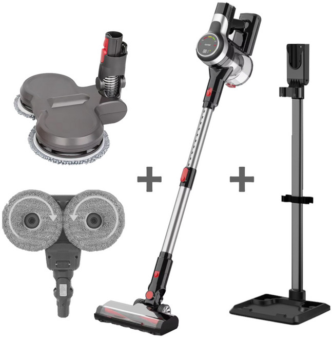 웰스톰 무선청소기 BLDC 진공청소기+물걸레+거치대 VC310, 단일