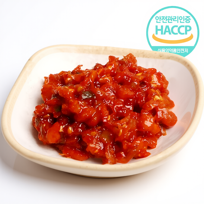 [전통맛집] 오징어를 다진 오징어비빔젓 속초 저염 양념젓갈 400g 2개