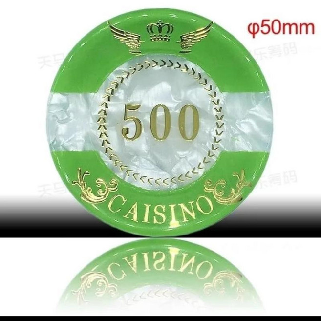 텍사스 포커 칩 동전 아크릴 대리석 패턴 카지노 바카라, 1개, 7. 500