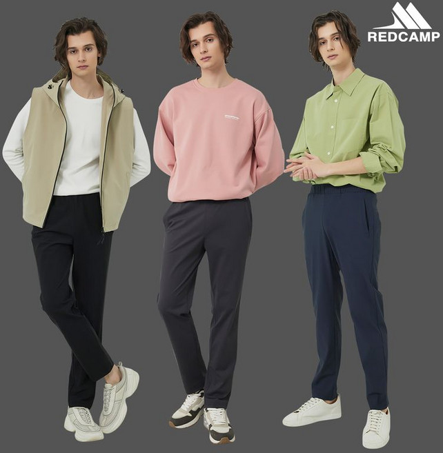 레드캠프 남성 스트레치 레저 슬랙스 3종