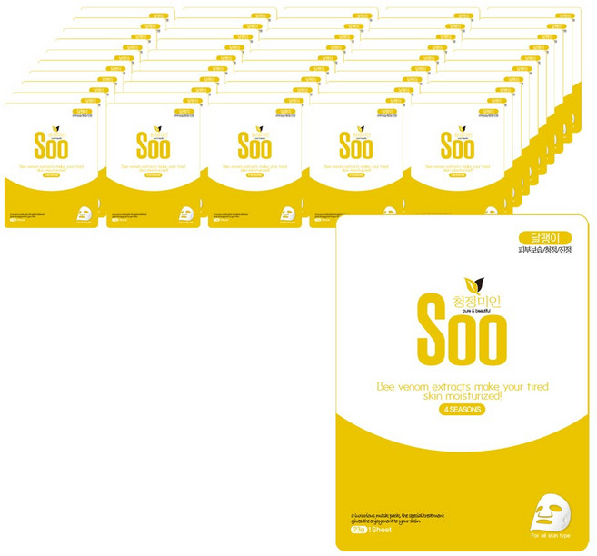 SOO 청정미인 수 마스크팩, 1개입, 50개