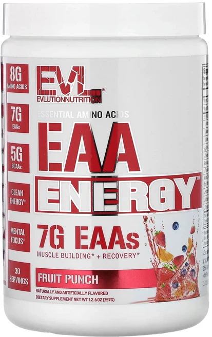 EVLution Nutrition 필수 아미노산 EAA 에너지 과일 펀치 맛 357g(12.6oz), EVLutionNutrition필수아미노산EAA에너지과, 357g, 1개 - 쿠팡