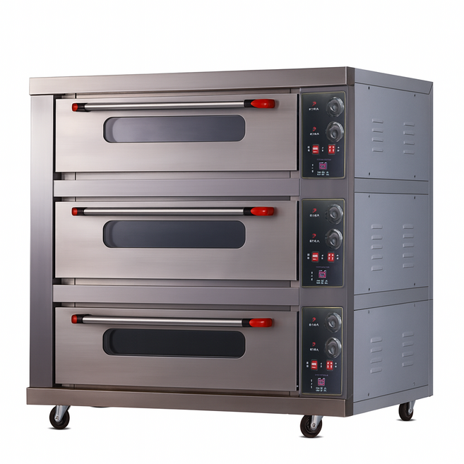 피자메이트 정교한 피자오븐 대용량 피자 베이킹 오븐 가정용 업소용 데크형 오븐, 3단, 업그레이드 타이머