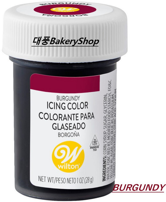 윌튼 아이싱칼라 버건디, 1개, 28.3g