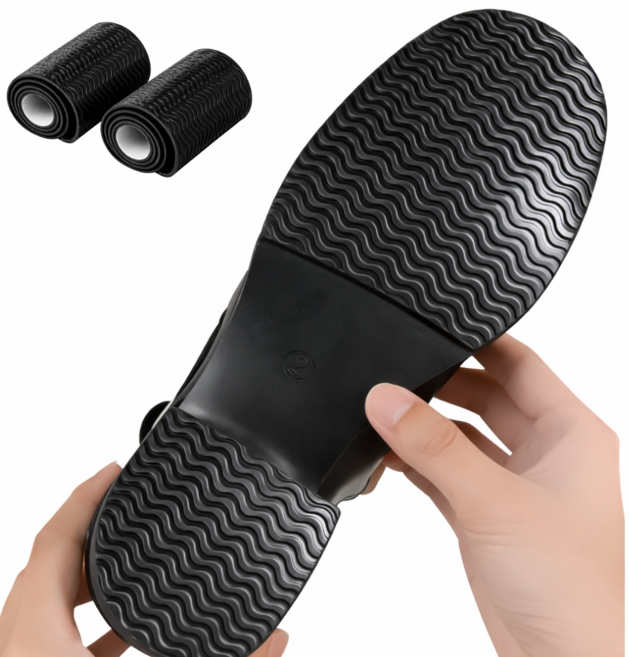 심플딤플 잘라쓰는 신발 구두 미끄럼방지 보강 밑창 패드, 2개, 블랙