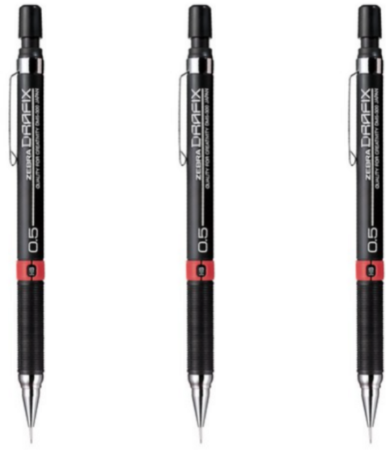 제브라 드라픽스 샤프, 0.5mm, 3개