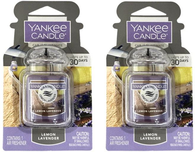 1+1 양키캔들 차량용 방향제 카자얼티메이트, 1세트, 레몬라벤더