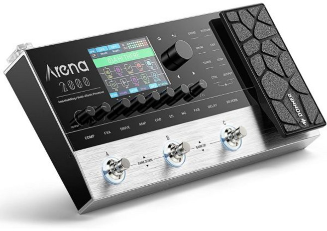 Donner도너 아레나 2000 기타 멀티 이펙트 페달 278개 IR 100개 루퍼 드럼 머신 앰프 모델링 XLR 및 MIDI 지원, 1개