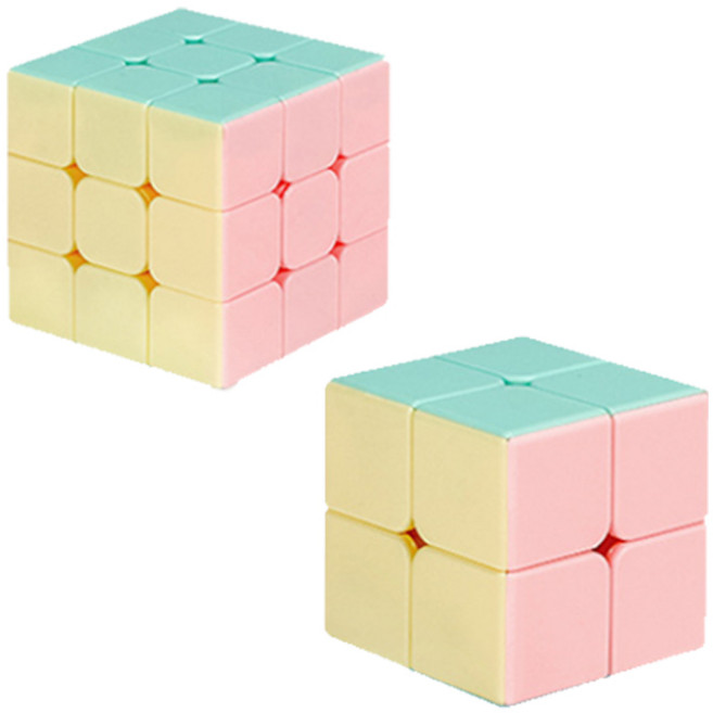 1+1 파스텔 큐브 3x3 2x2 세트 333 222 3*3 퍼즐, R69061A(파스텔1+1, 1개