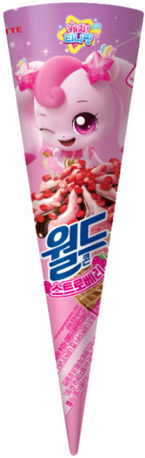 롯데 아이스크림 월드콘 딸기맛, 24개, 160ml