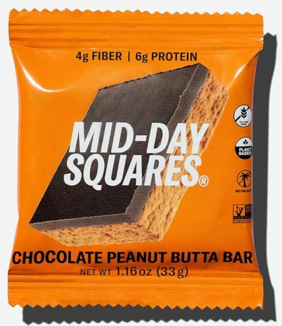 Mid-Day Squares 초콜릿 땅콩버터 바, 1개, 33g