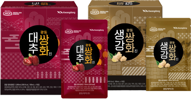 광동 생강쌍화 10포 1세트+대추쌍화 10포 1세트, 1개, 1L