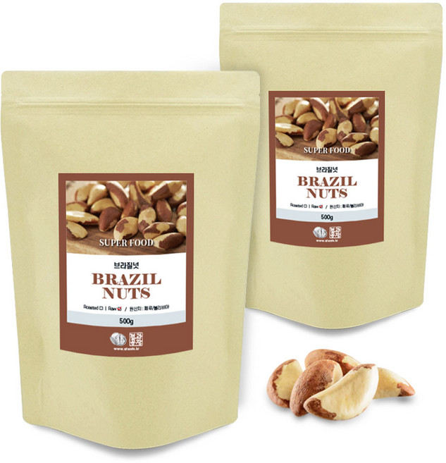 견과공장 브라질너트 A등급 MD, 500g, 2개