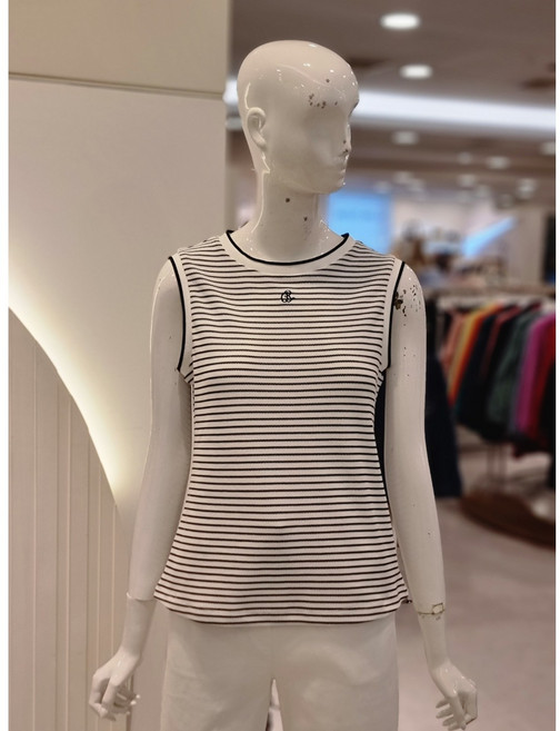 크로커다일레이디 스트라이프 민소매 티셔츠 CLEMTS114