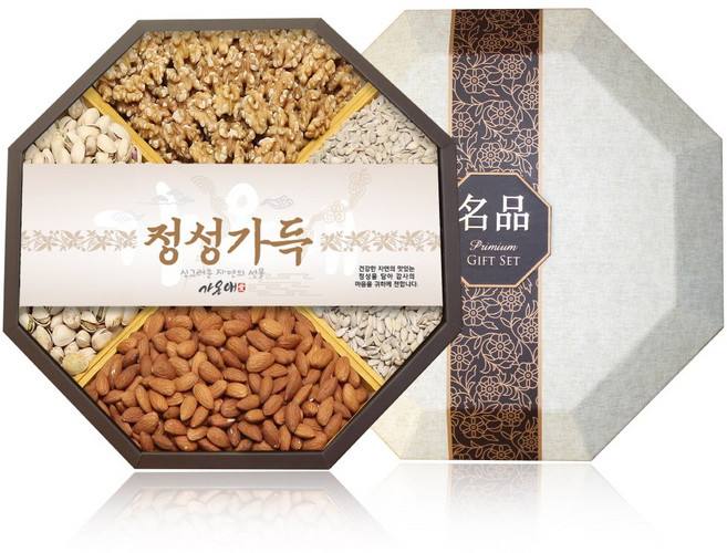 [가온애] 팔각지함 견과 선물세트 1호, 1박스