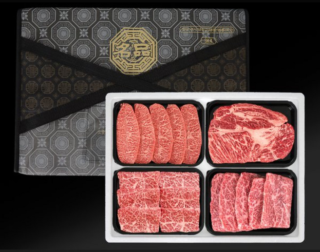 프리미엄 마블링 와규 선물세트5[MB 8-9등급](부채200g+등심200g+살치200g+꽃갈비200g), (부채200g+등심200g+살치200g+꽃갈비200g), 1개