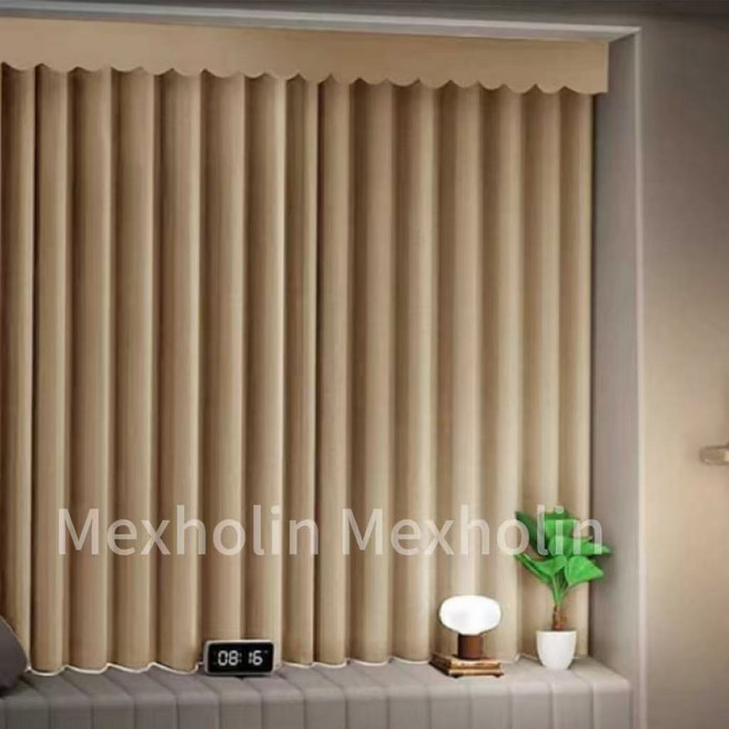 Mexholin커튼헤드상부레일장식가림막윗부분거실벨크로가정용Mexholin