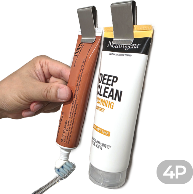 생활친구 304 스텐 치약걸이 무타공, 4개