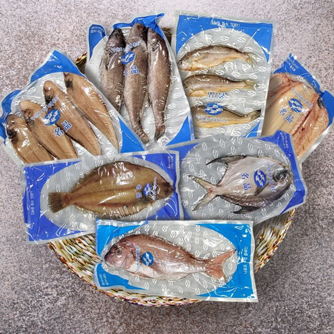 고흥 반건조생선 선물세트, 1세트, 2호(참조기4/민어1/가자미1/병어1/삼치1)