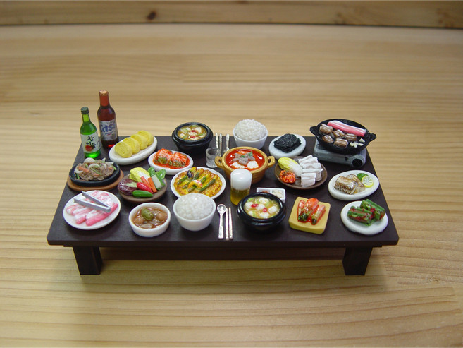 미니로 - [ 나만의 미니어쳐 상차림 꾸미기 사각상 (특대) ] 상과 음식을 골라서 납골당 꾸미기 수 제작 200가지 음식 선택가능, 118. 양장피