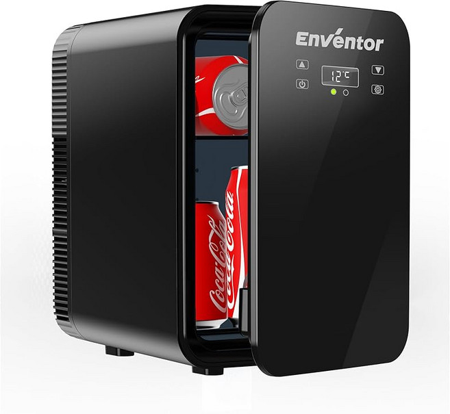 Enventor 냉장고 소형 냉온고 10L 극정음 LCD 온도 표시 원터치 조작 PSE 인증 온도 조절 가능 미니 냉장고 자동차 냉장 보온 혼자 생활 12V 차 중박 캠프 옥외, 상세페이지 참조, 1ml