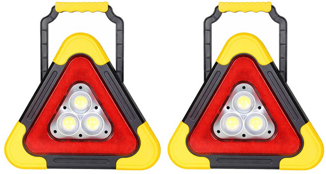 휴대용 LED 차량용 비상 삼각대 대형, 2개