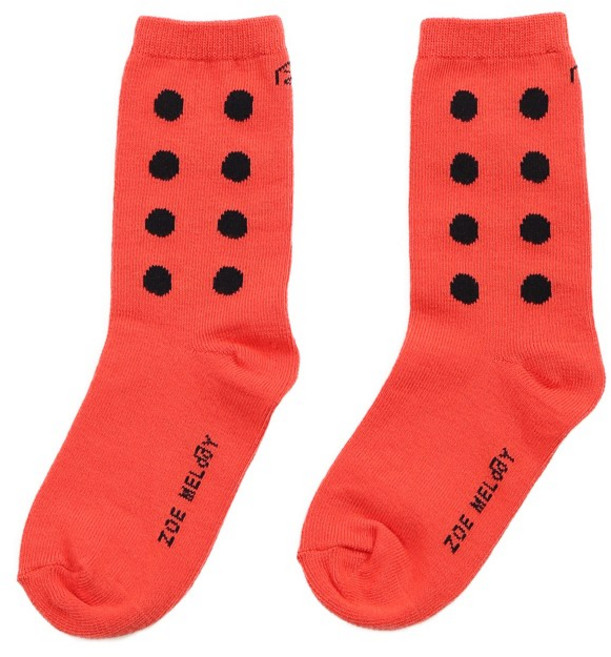 조이멜로디 양말 블랙롱 도트 스타 삭스
