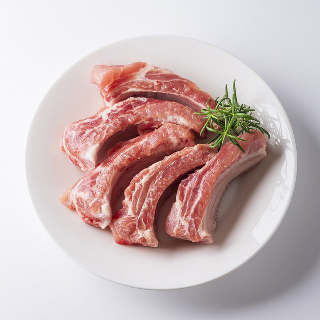 스페인산 돼지 등갈비 쪽갈비 두툼 살코기 김치찜용 구이용, 1개, 1kg