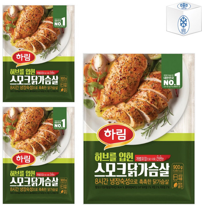 코스트코 하림 허브를 입힌 스모크 닭가슴살 900g 1개, 3개