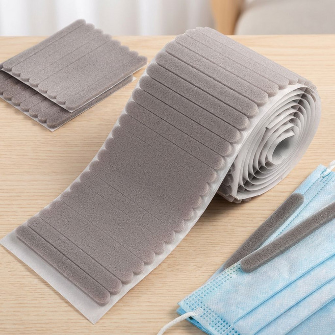 마스크 코보호대 무자극 흘러내림 김서림감소, 그레이, 1세트, 스펀지 코패드-100개입