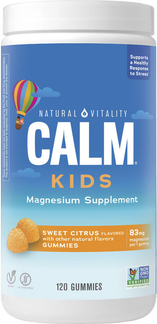 내츄럴바이탈리티 캄 어린이 마그네슘 83g 스위트 시트러스 구미, 1개, 120정