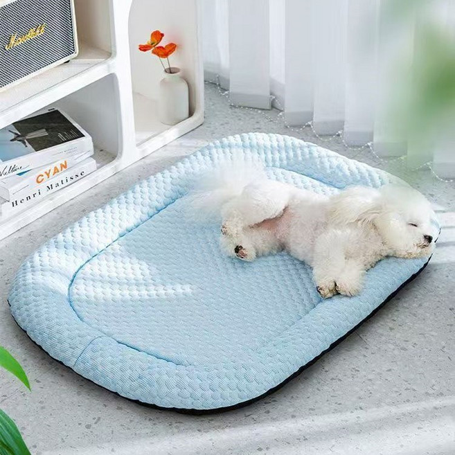 파스텔펫 반려동물 소프트 엠보 쿨 쿠션 방석, 블루, 1개