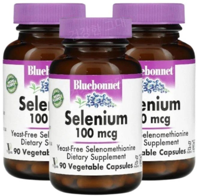 블루보넷 뉴트리션 셀레늄 100mcg 베지 캡슐 90정, 3개 - 쿠팡