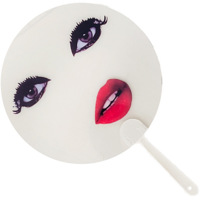 보자마자 빵 터지는 웃긴 얼굴 부채, 4개, 여성코믹혼합